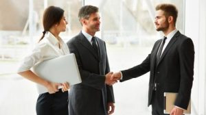 Business people shaking hands