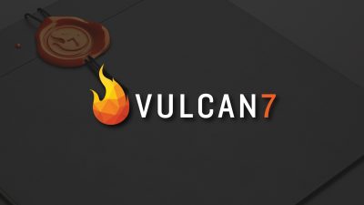 Vulcan 7 logo grey background