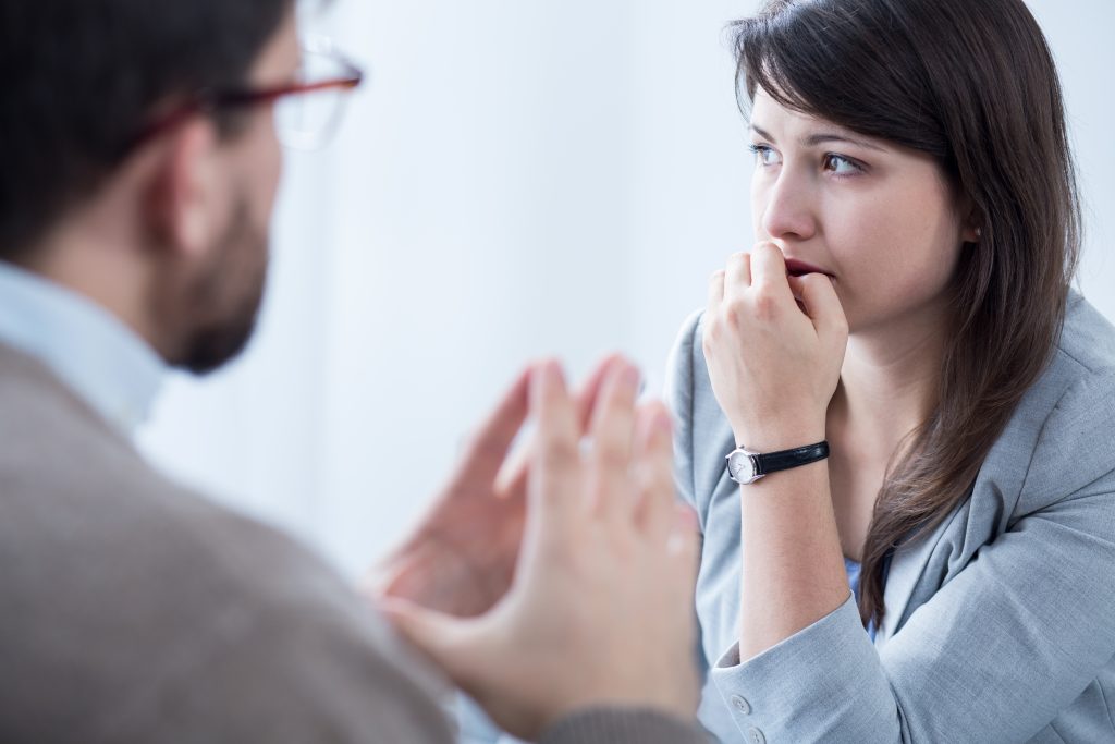 Woman looking worried