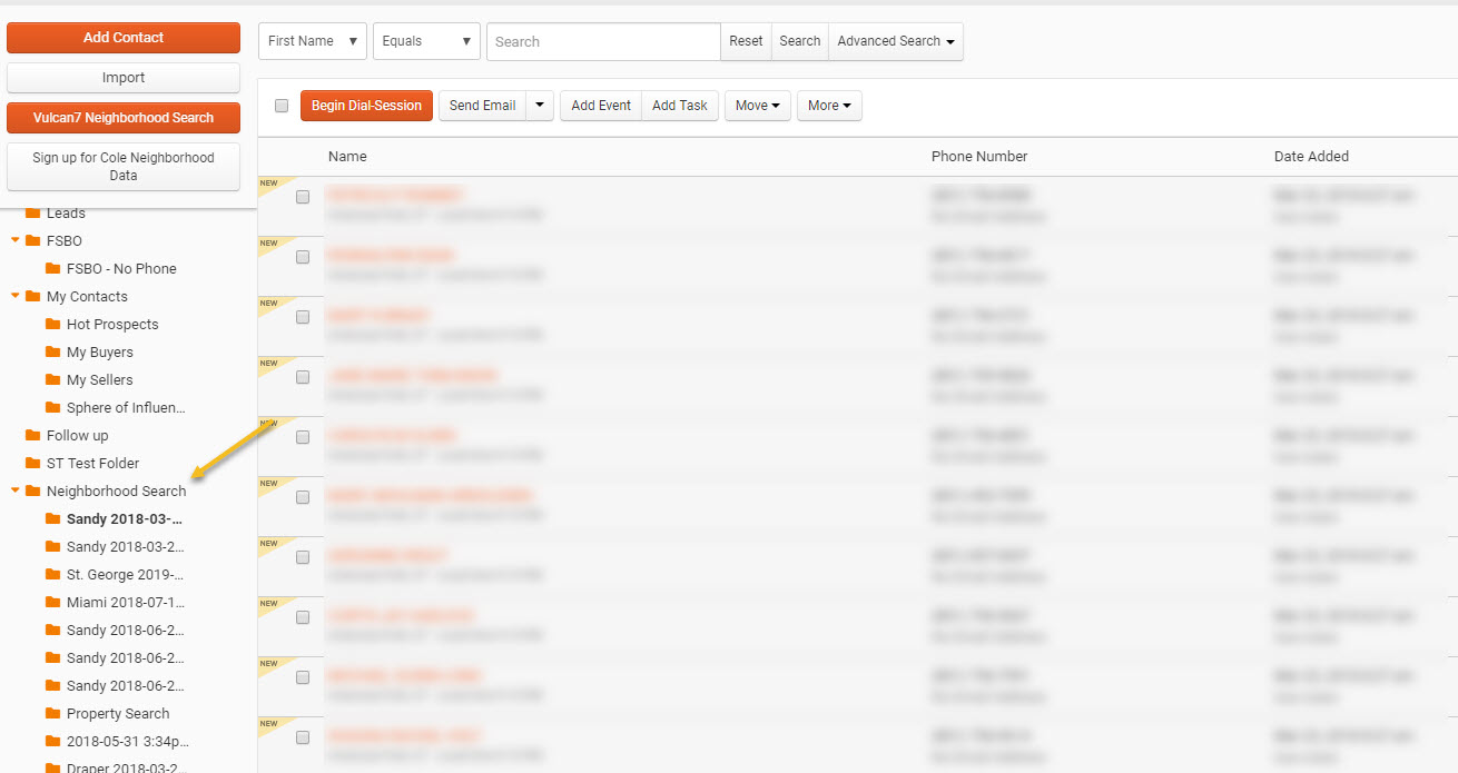 V7NSFolders real estate neighborhood search