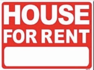 house for rent red sign