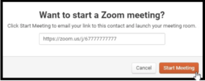 Start zoom meeting graphic