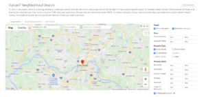 screenshot of vulcan7 neighborhood search