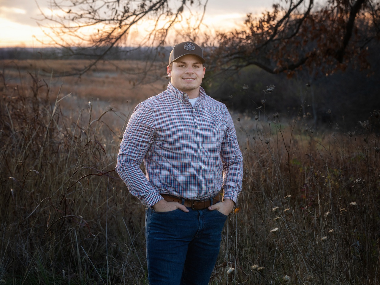 Dillon Muth Happy man in field