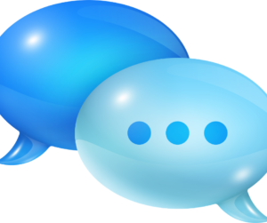 Blue chat bubbles