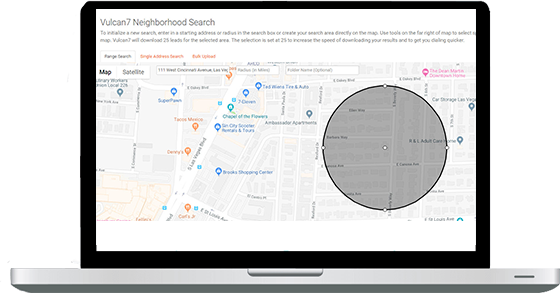 Computer screen neighborhood search map